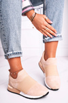 Women’s Sport Shoes Sneakers Slip-on Beige Say Something