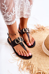 Women's Sandals Flip-flops With Decoration Black Calia