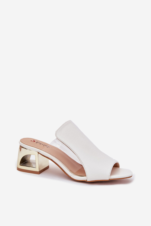 Women's Heeled Slippers White Tessira