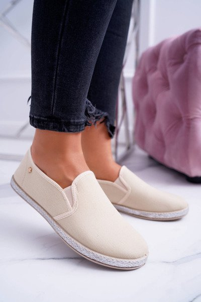 Fabric Women's Tennis Espadrilles Beige Terri