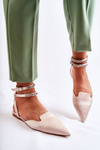 Women's Sandals With Spitz Toe Beige Amisha
