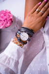 Women's Michael John Watch With Thongs Gray Lanell