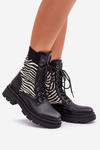 Women’s Work Boots With Sock Zebra Black Raviri