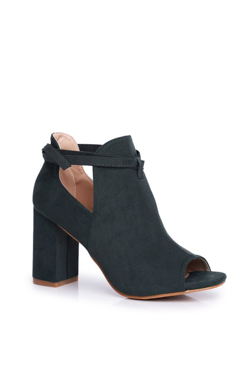 Women's Stiletto Sandals Open Toe Boots Green Grays