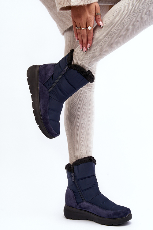 Women's Snow Boots with Fur Navy Primose