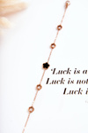 Women's Celebrity Bracelet Pink Gold Clover