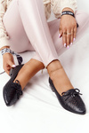 Openwork Loafers On Silver Heels Vinceza 21-10602 Black