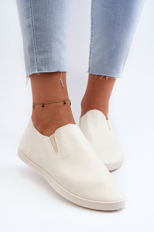 Tenisówki Trampki Damskie Slip-On Beżowe Lovinia