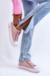 Women's Fabric Sneakers On The Big Star Platform LL274181 Pink