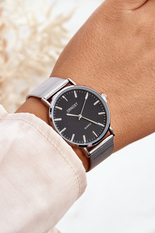 Watch On Mesh Bracelet ERNEST Silver
