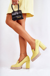 Fashionable Pumps On A Massive Platform Yellow Margott 
