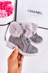 Children's Insulated Boots With Fur Grey Nella