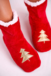Christmas Insulated Slippers With Christmas Tree Holly