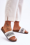 Sandals With Rhinestones On Cork Heel White Be Nice 