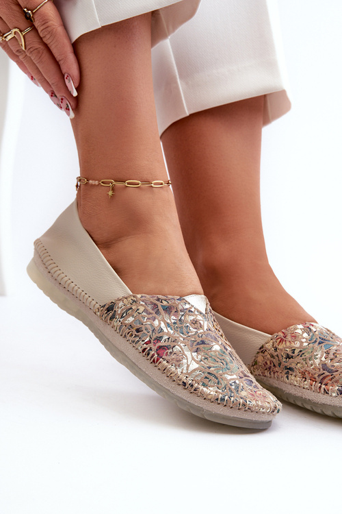 Women's Leather Ballerinas Maciejka 1930B-04 Beige