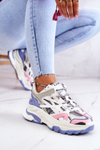 Sneakersy Damskie Sportowe Skórzane Multikolor GOE JJ2N4090 