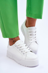 Comfortable Women's Sport Shoes On The Platform White Devan
