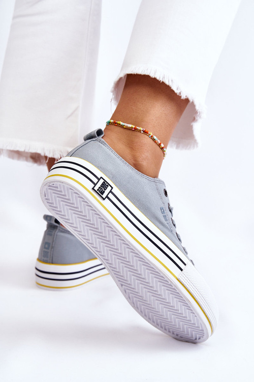 Women's Fabric Sneakers On The Big Star Platform LL274183 Light blue