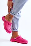 Women's Rubber Crocs Fuchsia Rabios
