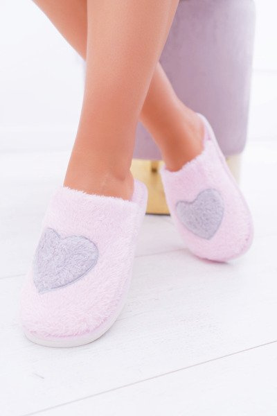 Women's Hearts Slippers Light Pink