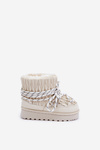 Children's Snow Boots Insulated With Thick Fur Light Beige Nastira