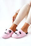 Soft Cat Slippers with Ears Pink Distty