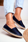 Espadryle Pleciona Podeszwa Metaliczne Big Star Granatowe DD274A147