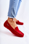 Women's Suede Loafers Red Millare