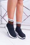 Women's Sports Shoes High Sock Black Press