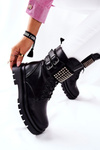 Women's Worker Boots With Studs Eveis