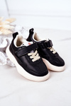 Dziecięce Sportowe Buty Sneakersy Czarne Runner