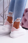 Sporty Women's Shoes Thick Sole White Pink Skirt