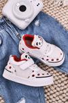 Dziecięce Sportowe Buty Z Pandą Biało Czerwone Chico