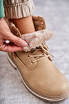 Women's Warm Boots Trappers Dark Beige Liv