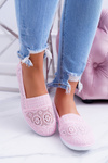 Women's Lace Ballerinas Powder Pink Sensitive