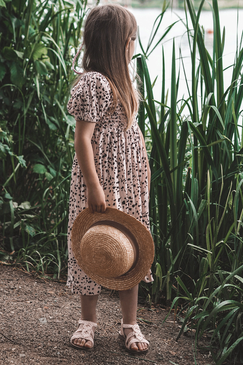 Sandały Dziecięce Plecione Wsuwane Różowe Tracy