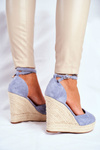 Women's Sandals On Anchor Linen Blue Canterola