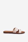 Women's Beige Cut-Out Slippers Lumossa