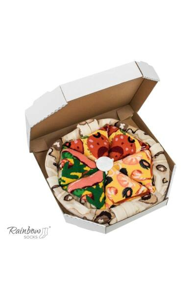 Skarpetki Rainbow Socks Pizza 4 Pary Pepperoni Owoce Morza Włoska