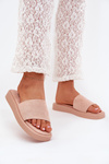 Women's Platform Slippers Made Of Eco Suede Dirty Pink Jorina