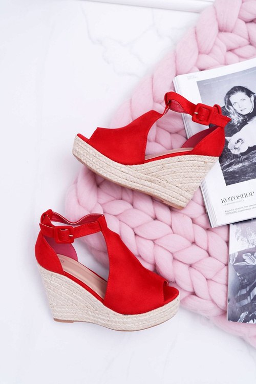 Women's Sandals On Platform Platform Anchor Red Begest