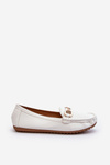 Women's Classic Eco Leather Moccasins White Demese