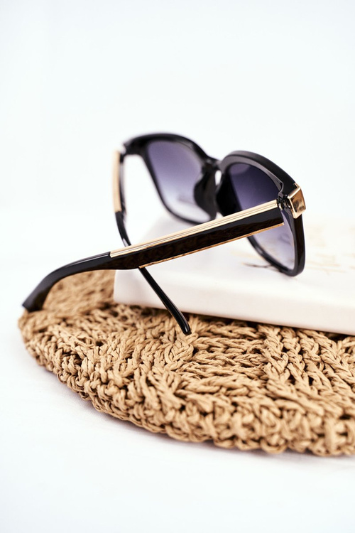 Women's Sunglasses Gold Prius PR-V43 Black Green Gradient