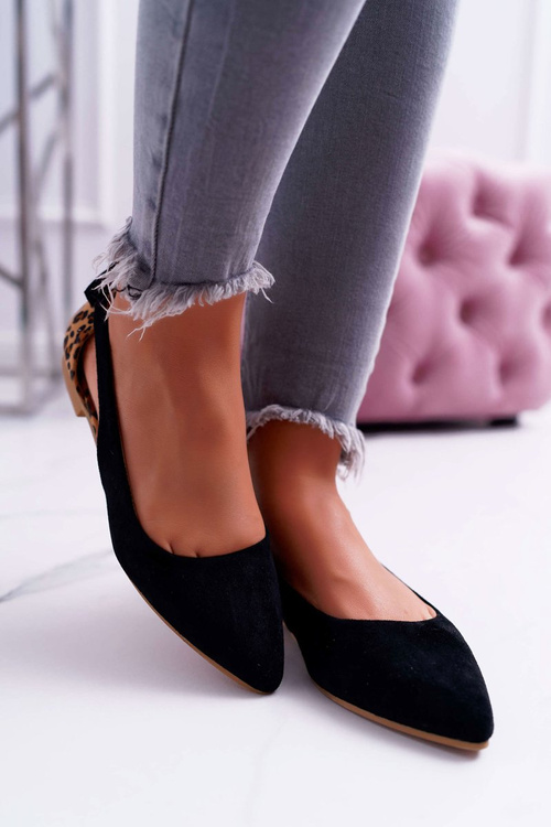 Lu Boo Ballerinas Pointed Suede Black Better