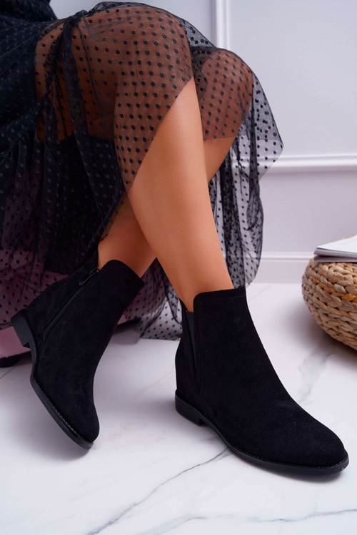 Women's Booties Suede Black Tema