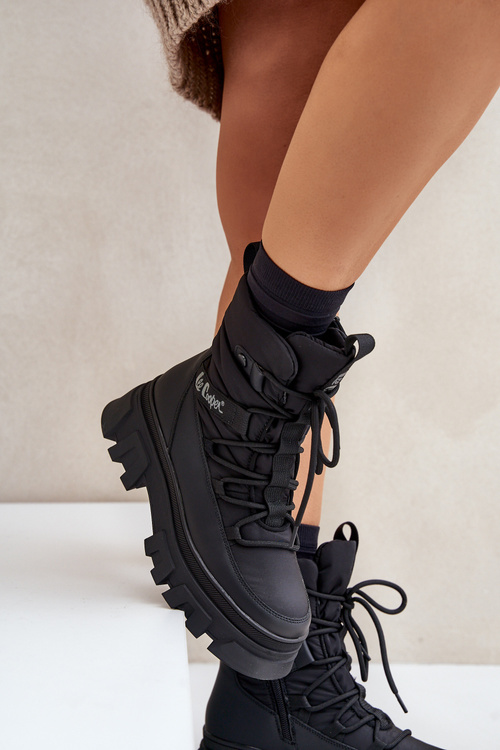 Women's Snow Boots With Zipper Lee Cooper LCJ-24-47-3144 Black
