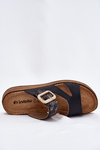 Light Ladies Slippers With Buckle Inblu GS000055 Black