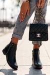 Classic Low Leather Boots Black Sotelia