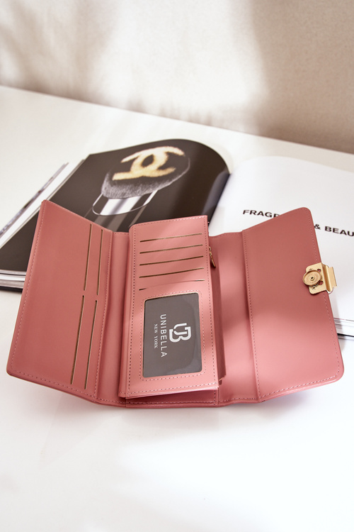 Eco Leather Smooth Women's Wallet Pink Erolia