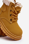Children's Trapper Boots with a Zip and Sheepskin Camel Marialee